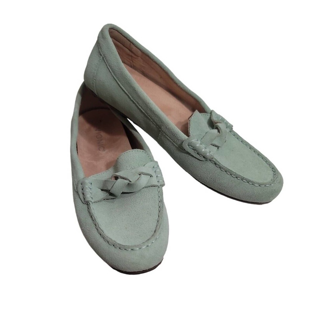 Vionic Montara Mint Green Suede Slip On Loafer Sz 7